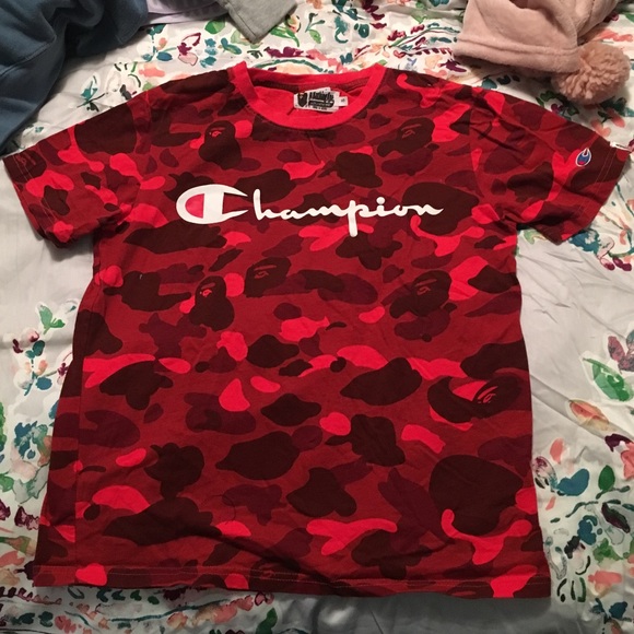 bape t shirt red